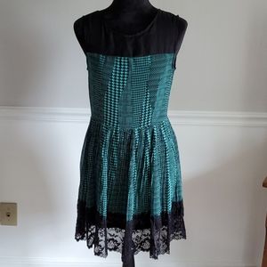 Sheer and lace detail dress.